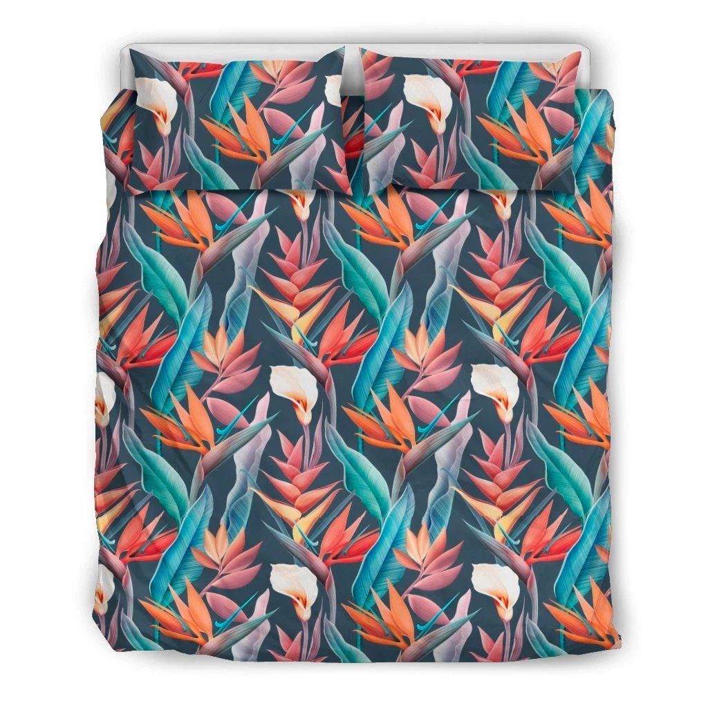 Hawaiian Seamless Tropical Flower Summer Polynesian Bedding Set