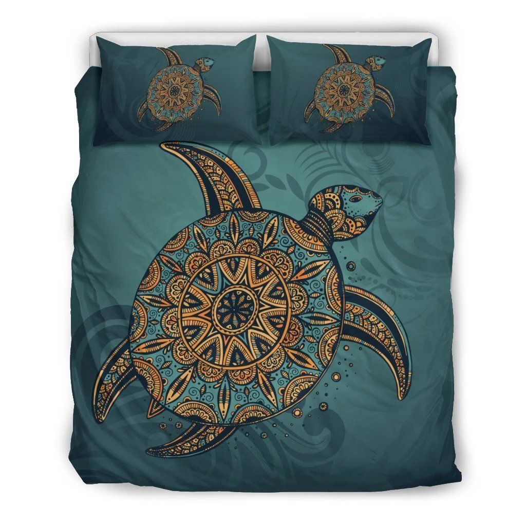 Hawaiian Skillful Turtle Polynesian Bedding Set