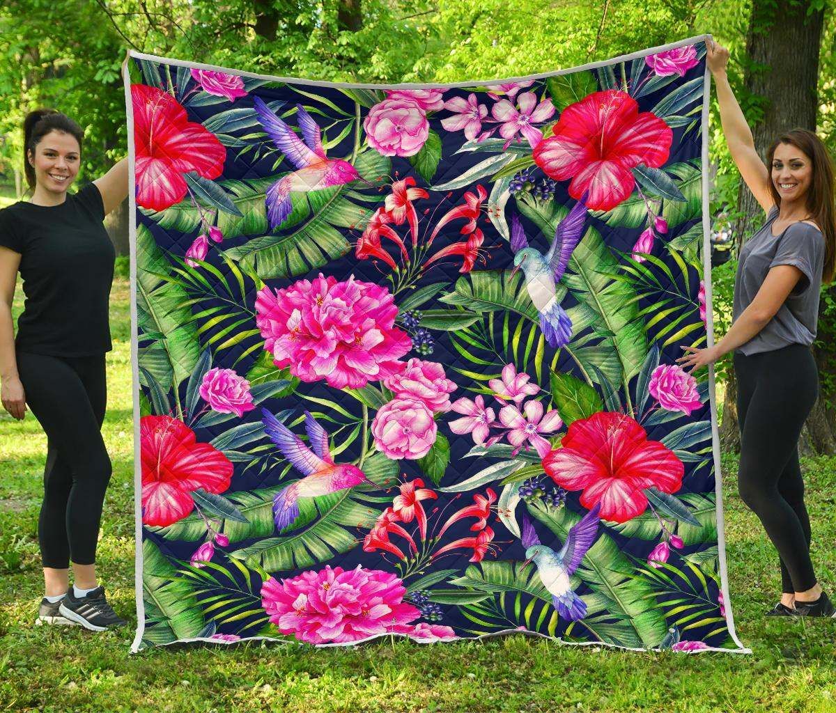 Hawaiian Tropical Birds CL17100335MDQ Quilt Blanket