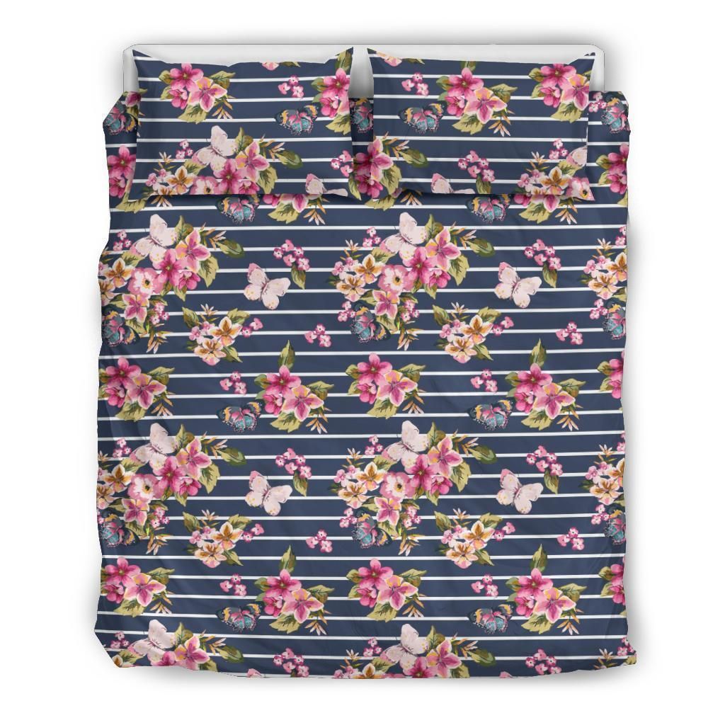 Hawaiian Tropical Butterfly Plumeria Polynesian Bedding Set