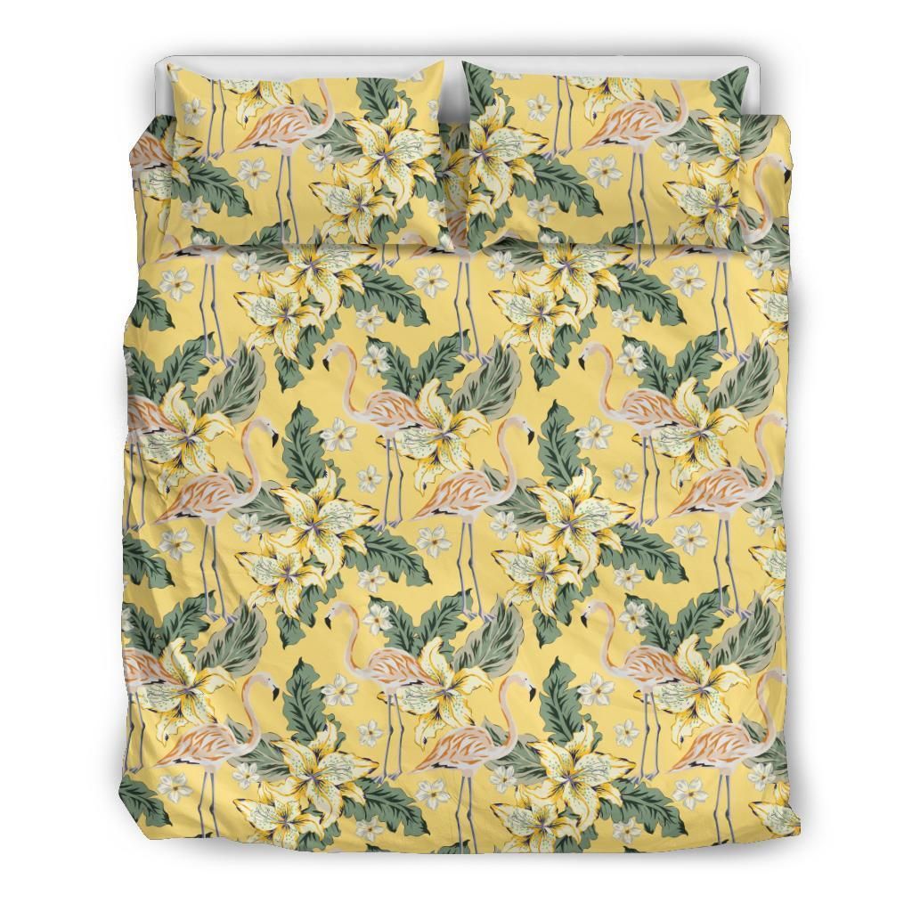 Hawaiian Tropical Flamingo Flower Polynesian Bedding Set