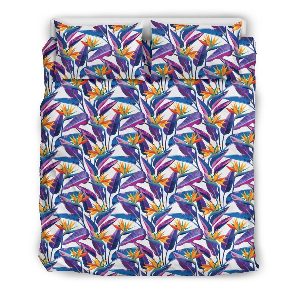 Hawaiian Tropical Strelitzia Flower Polynesian Pattern Bedding Set