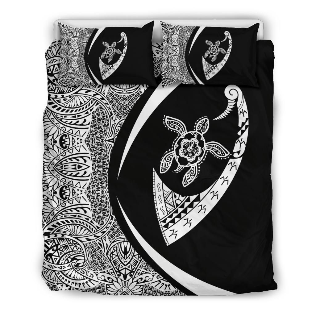 Hawaiian Turtle Fish Hook Hibiscus Polynesian Bedding Set