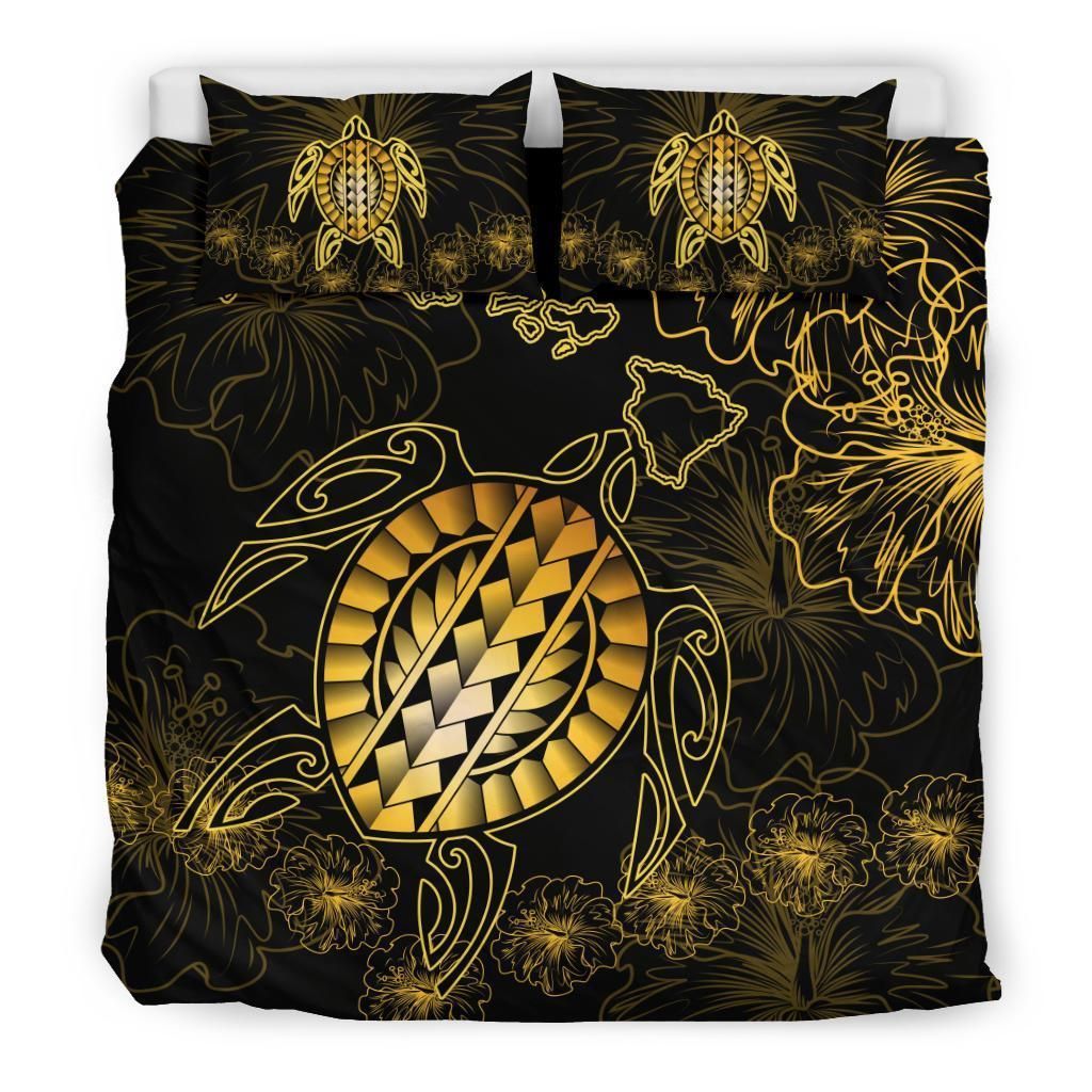 Hawaiian Turtle Hibiscus Flora Style Bedding Set
