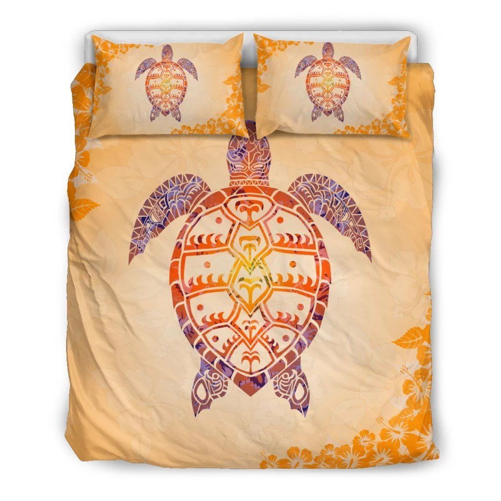 Hawaiian Turtle Hibiscus Polynesian Bedding Set