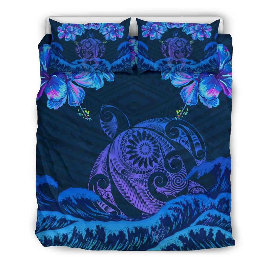 Hawaiian Turtle Hibiscus Polynesian Lucy Style Bedding Set