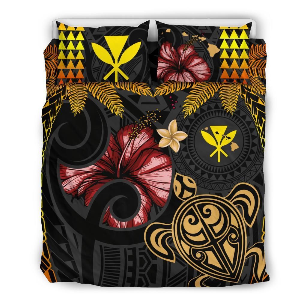 Hawaiian Turtle Hibiscus Polynesian Mixed Bedding Set