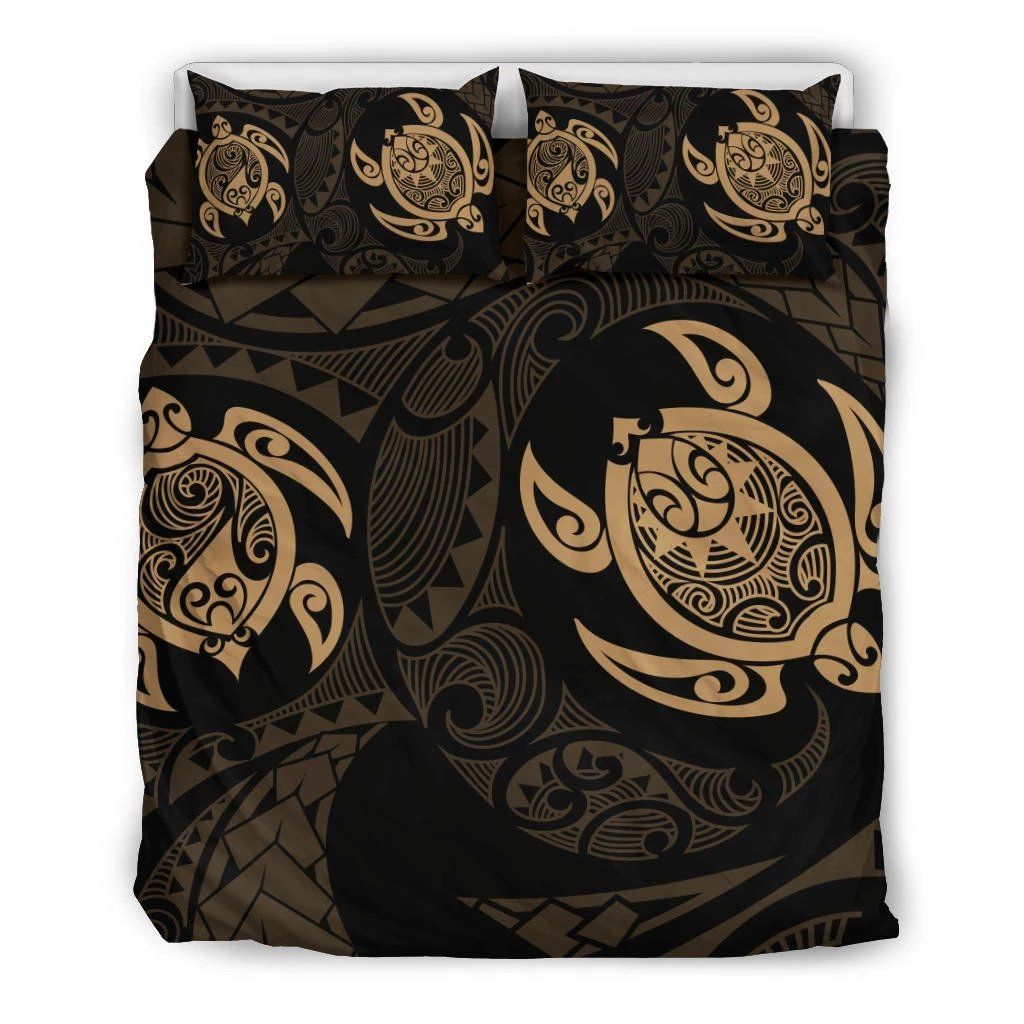 Hawaiian Turtle Polynesian Gold Bedding Set