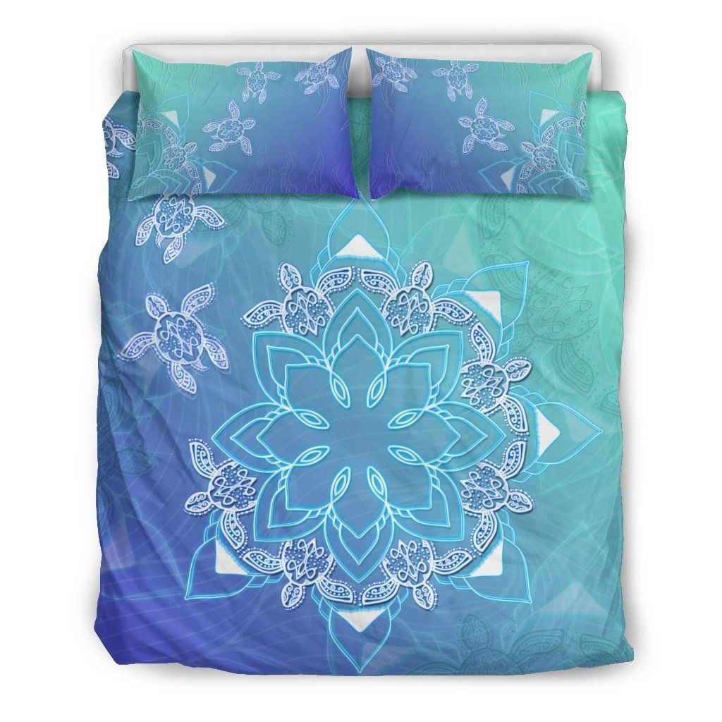 Hawaiian Turtle Water Background Bedding Set