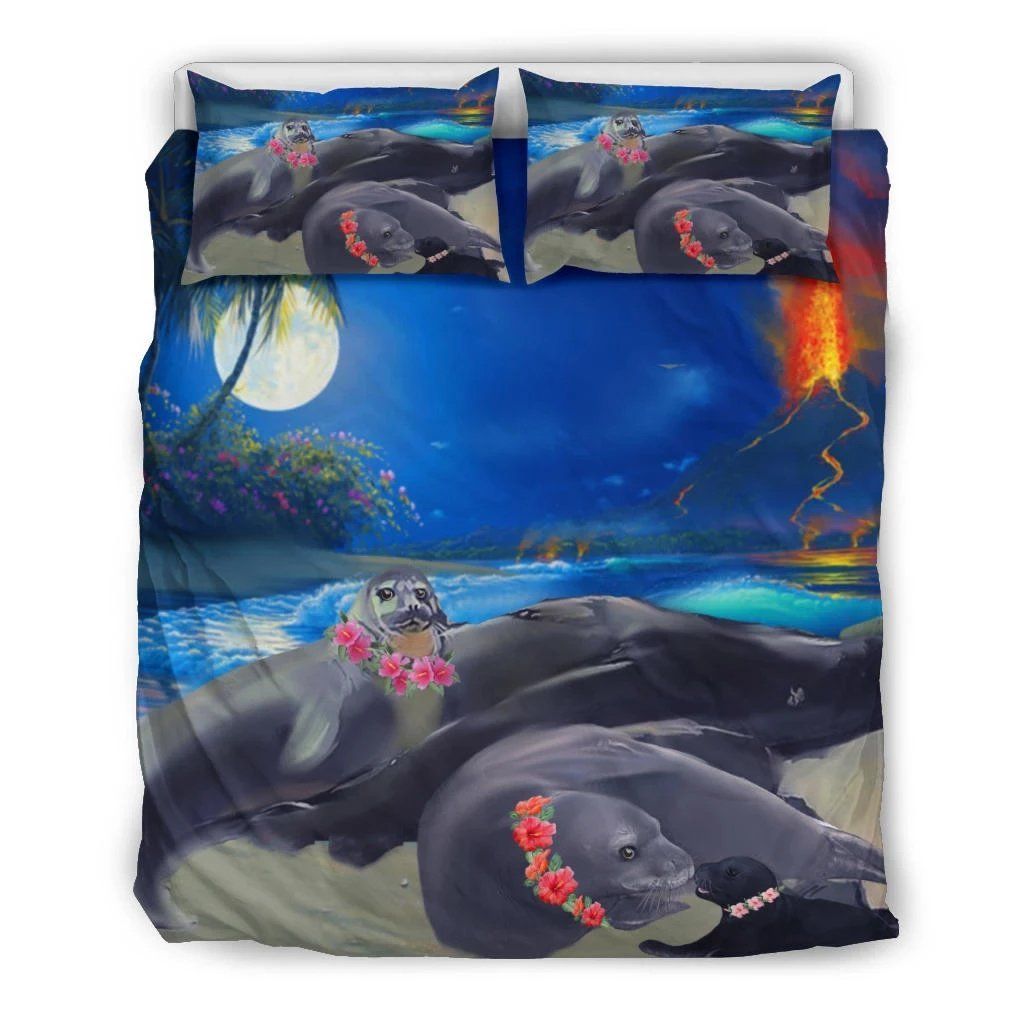 Hawaiian Water Seal Sleep In Polynesian Bedding Set