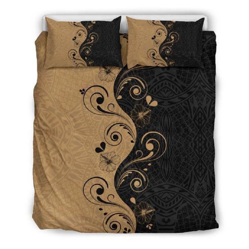 Hawaiian Wave Hibiscus Polynesian Bedding Set