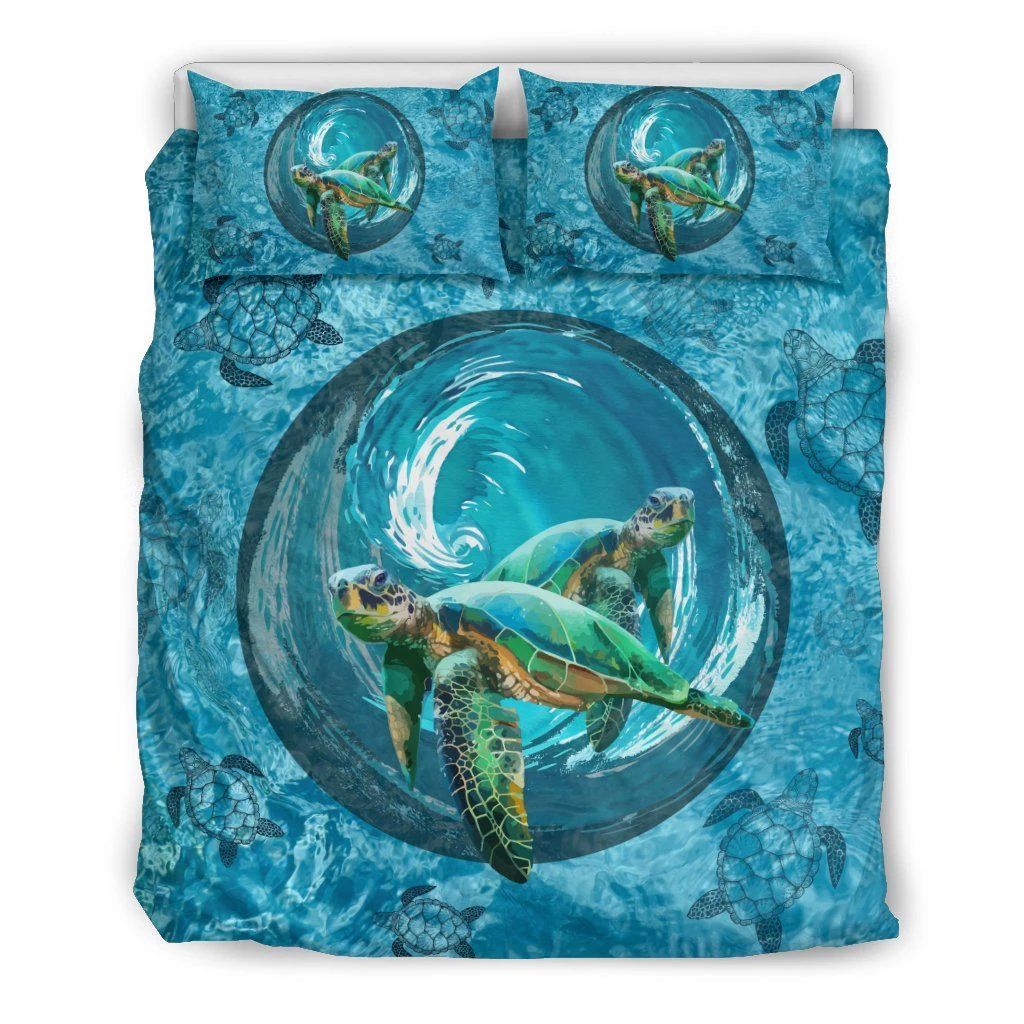 Hawaiian Whirlpool Turtle Polynesian Bedding Set