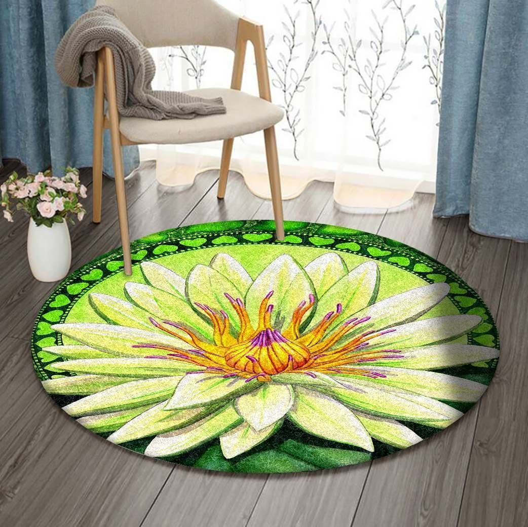 Heart Chakra Lotus Round Carpet