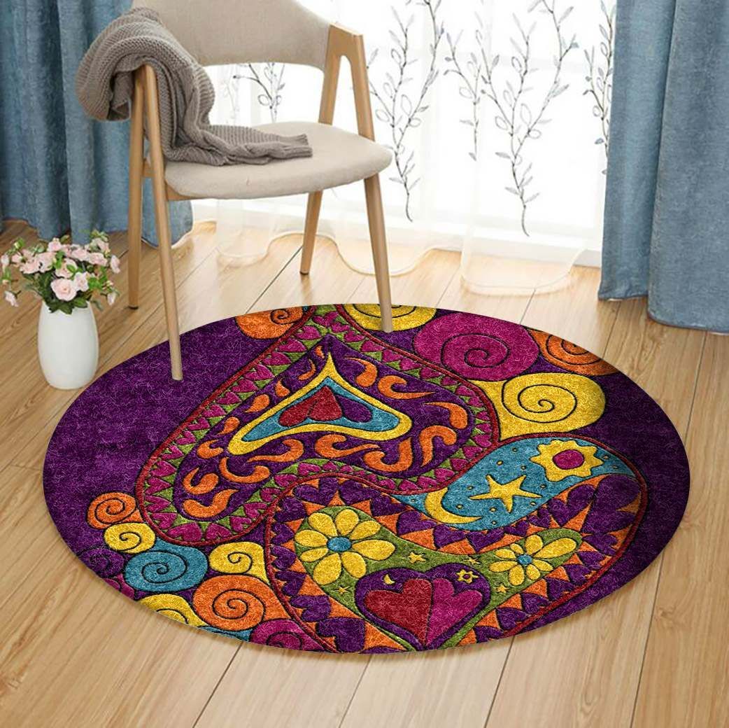 Heart Round Carpet