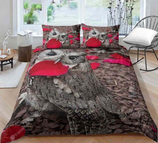 Heart Owl Bedding Set