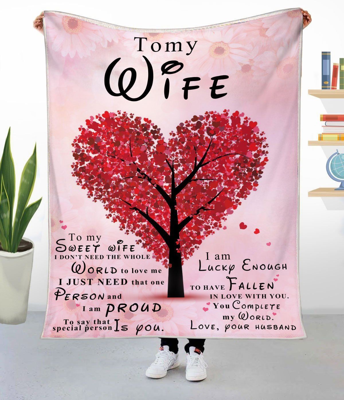 Heart Tree Fallen In Love With You Gift For Wife Fleece Blanket