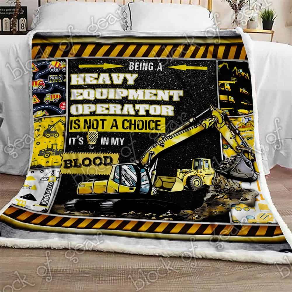 Heavy Equipment Operator Fleece Blanket