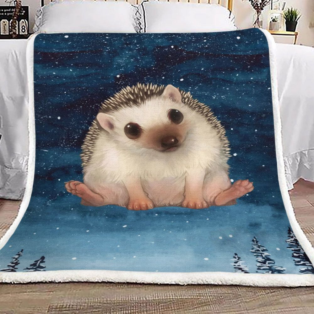Hedgehog Sherpa Fleece Blanket