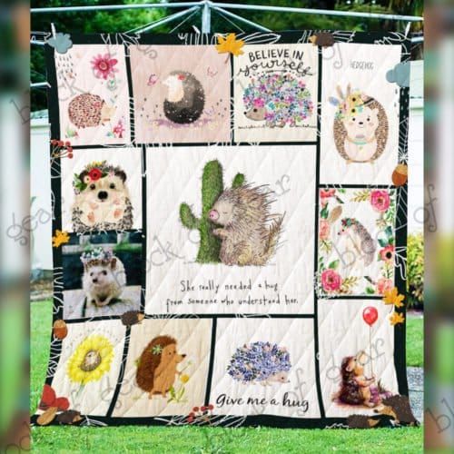 Hedgehog And I Hate To Give Quilt Blanket DHC020120989TD