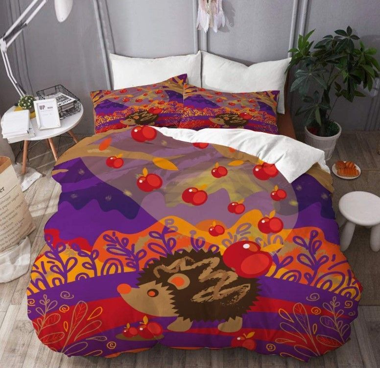 Hedgehog Apples Bedding Set