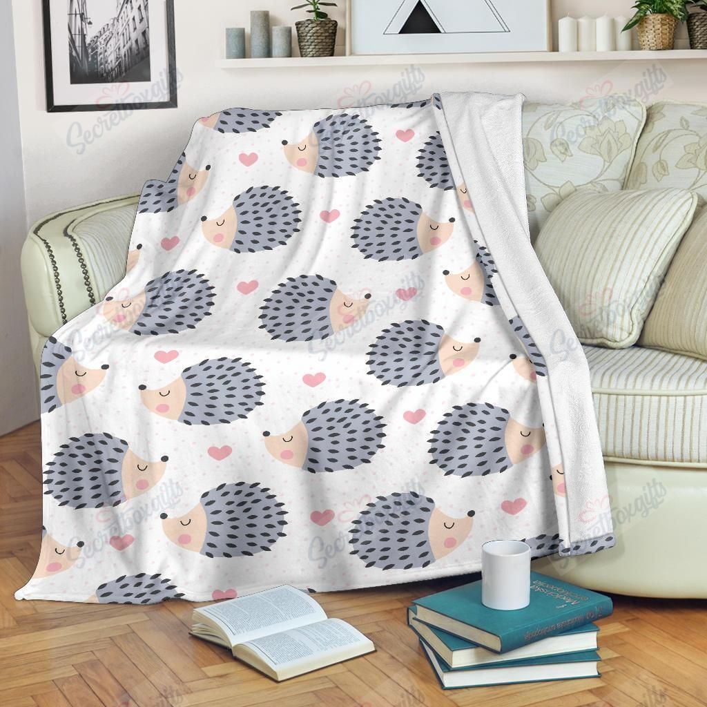 Hedgehog Baby Pattern 3 Fleece Blanket