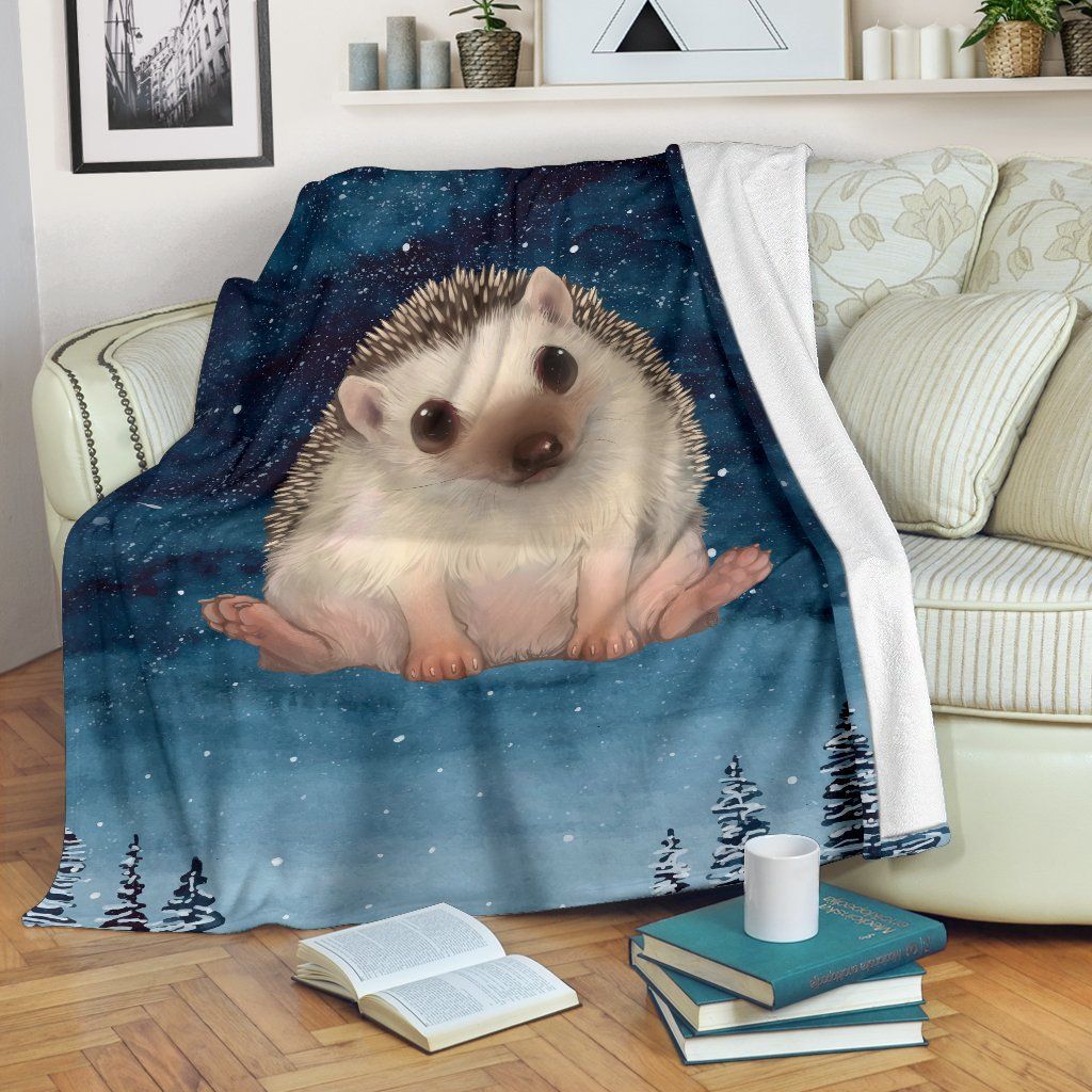 Hedgehog Sherpa Fleece Blanket