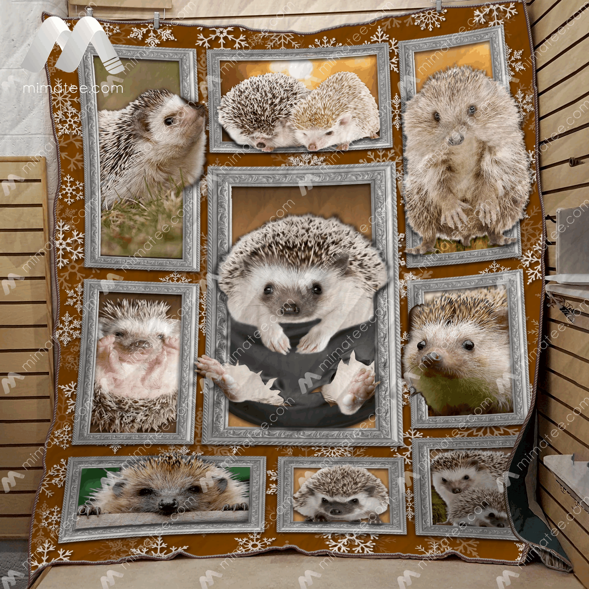 Hedgehog Sherpa Fleece Blanket