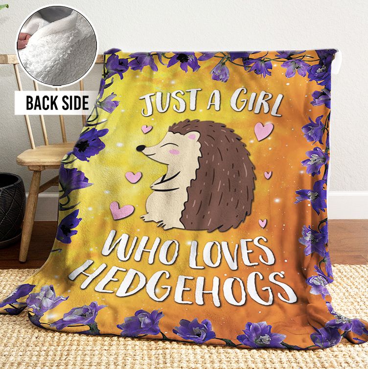 Hedgehog Sherpa Fleece Blanket