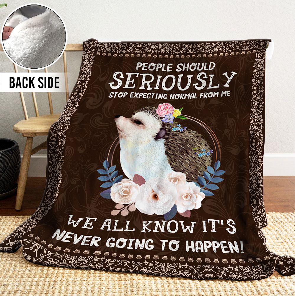 Hedgehog Sherpa Fleece Blanket