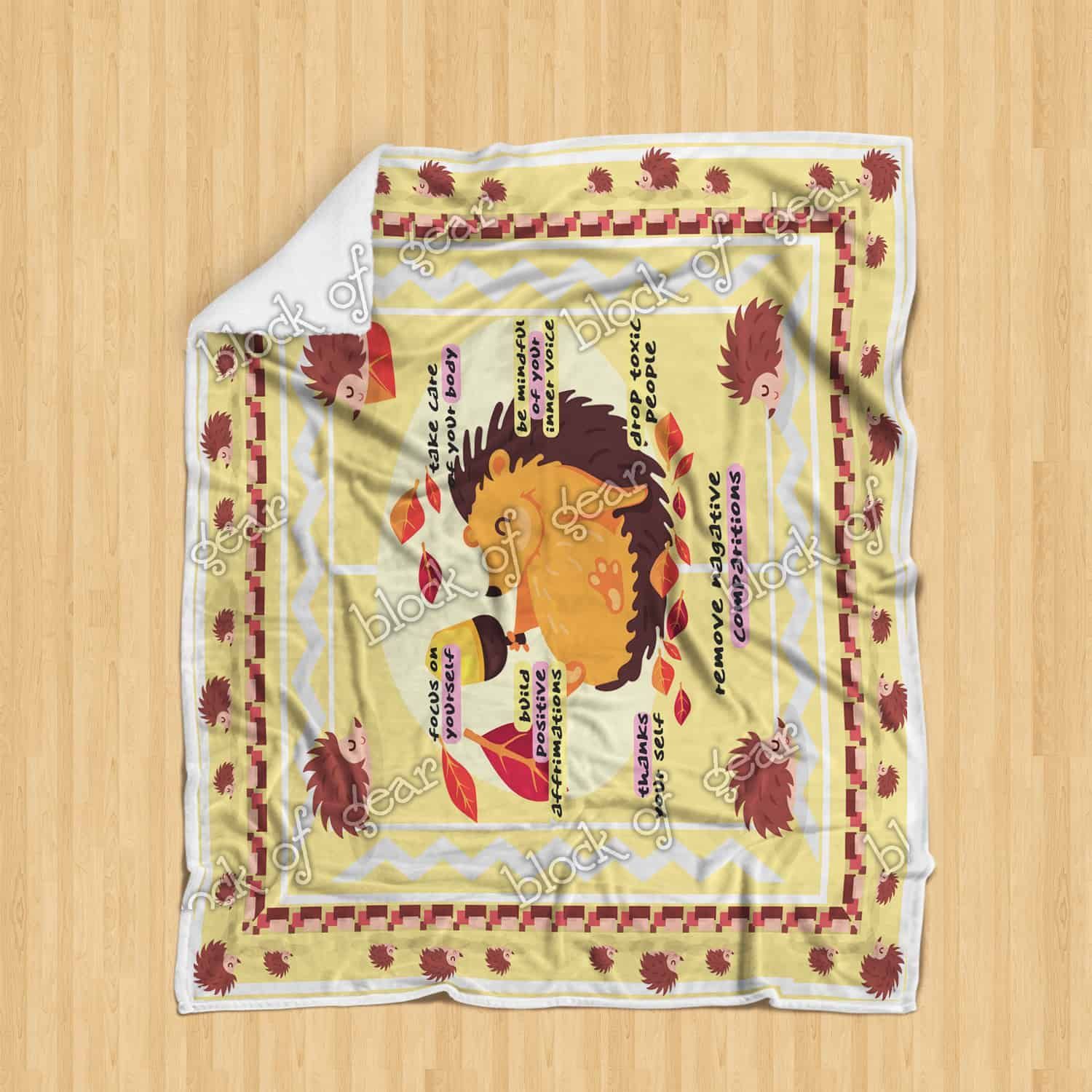 Hedgehog Fleece Blanket
