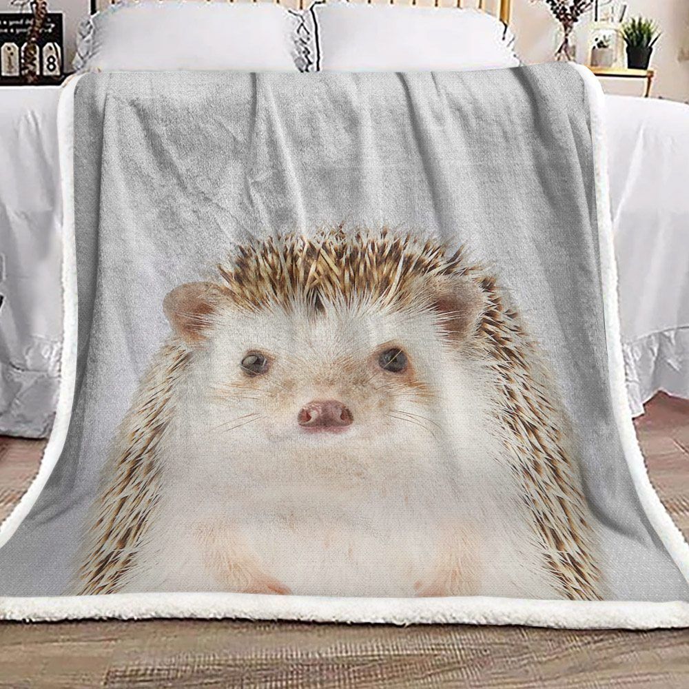 Hedgehog Sherpa Fleece Blanket