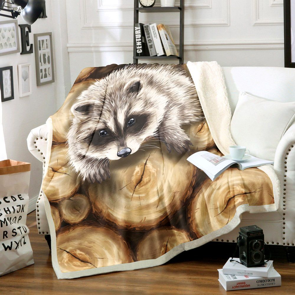 Hedgehog Sherpa Fleece Blanket