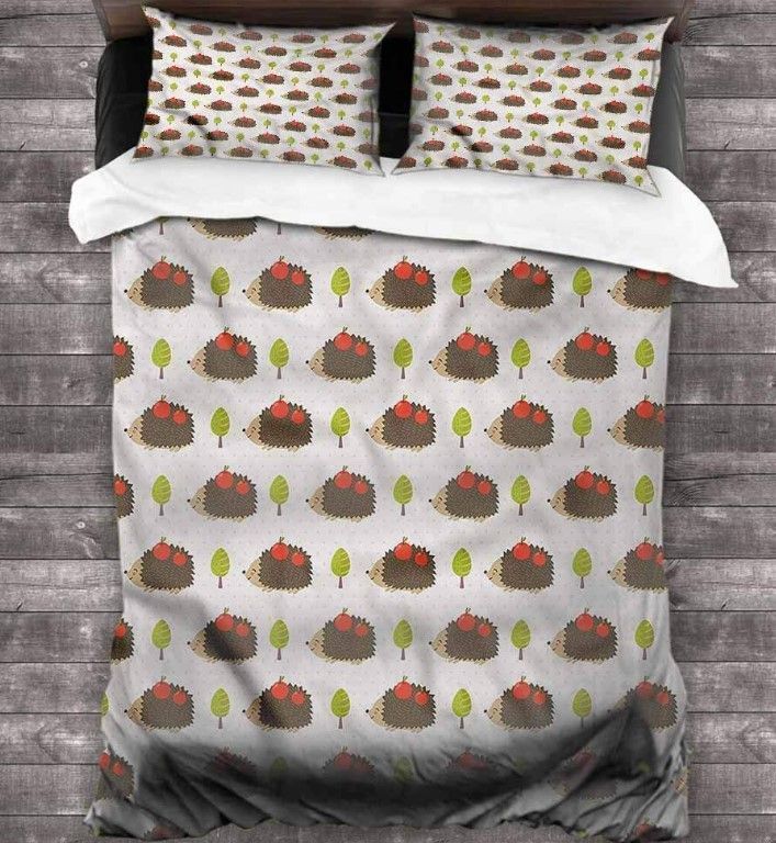 Hedgehog Pine Tree Bedding Set