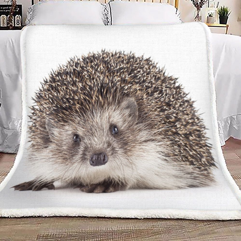 Hedgehog Sherpa Fleece Blanket