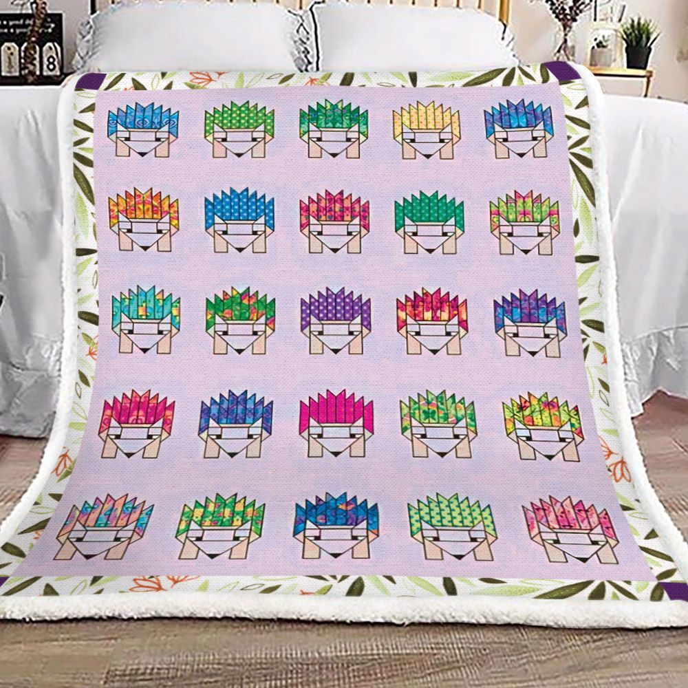Hedgehogs Sherpa Fleece Blanket