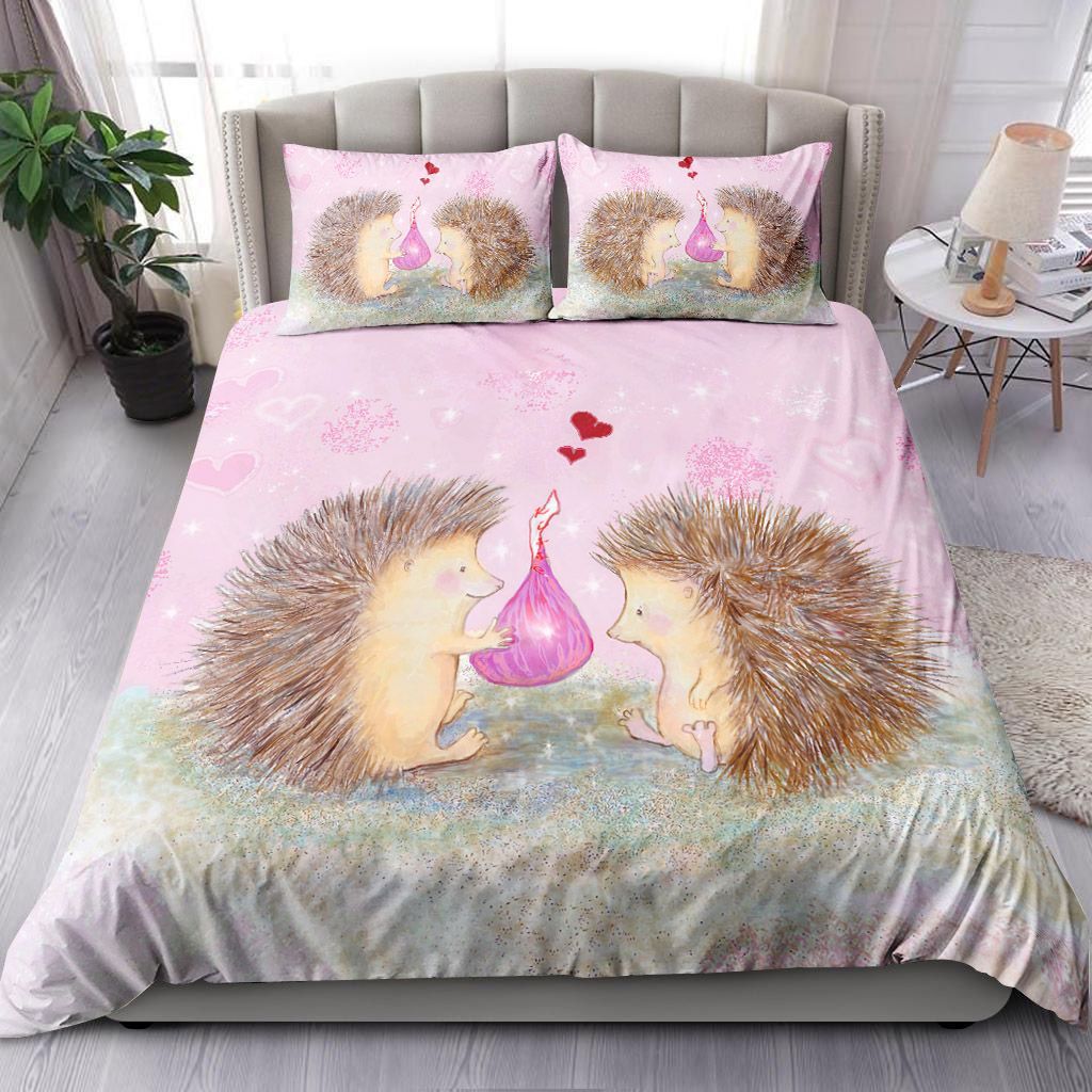 Hedgehogs In Love Bedding Set