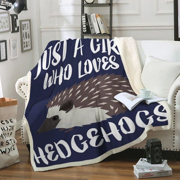 Hedgehogs Owner Sherpa Fleece Blanket