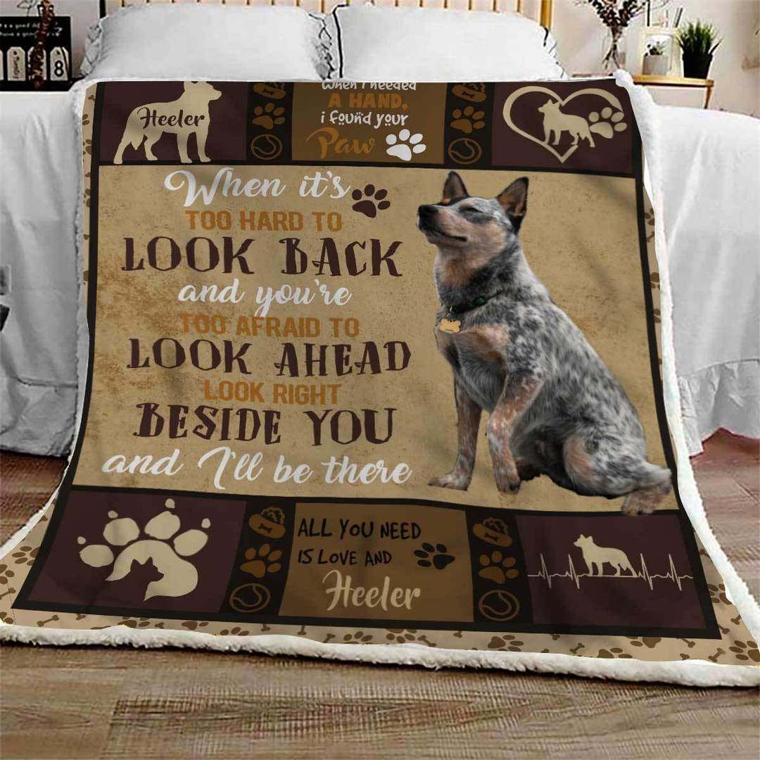 Heeler Sherpa Fleece Blanket