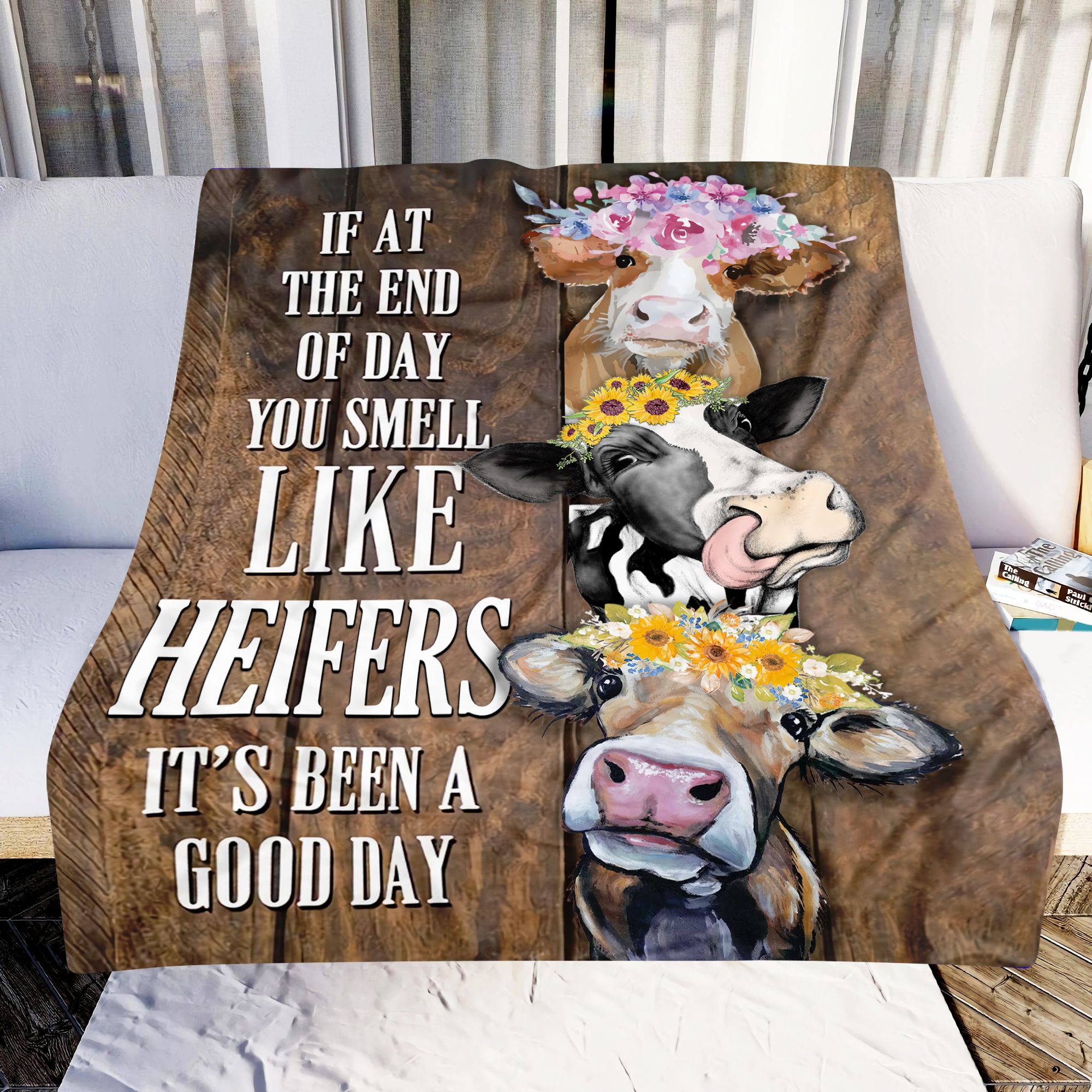Heifers Its Been A Good Day Fleece Blanket