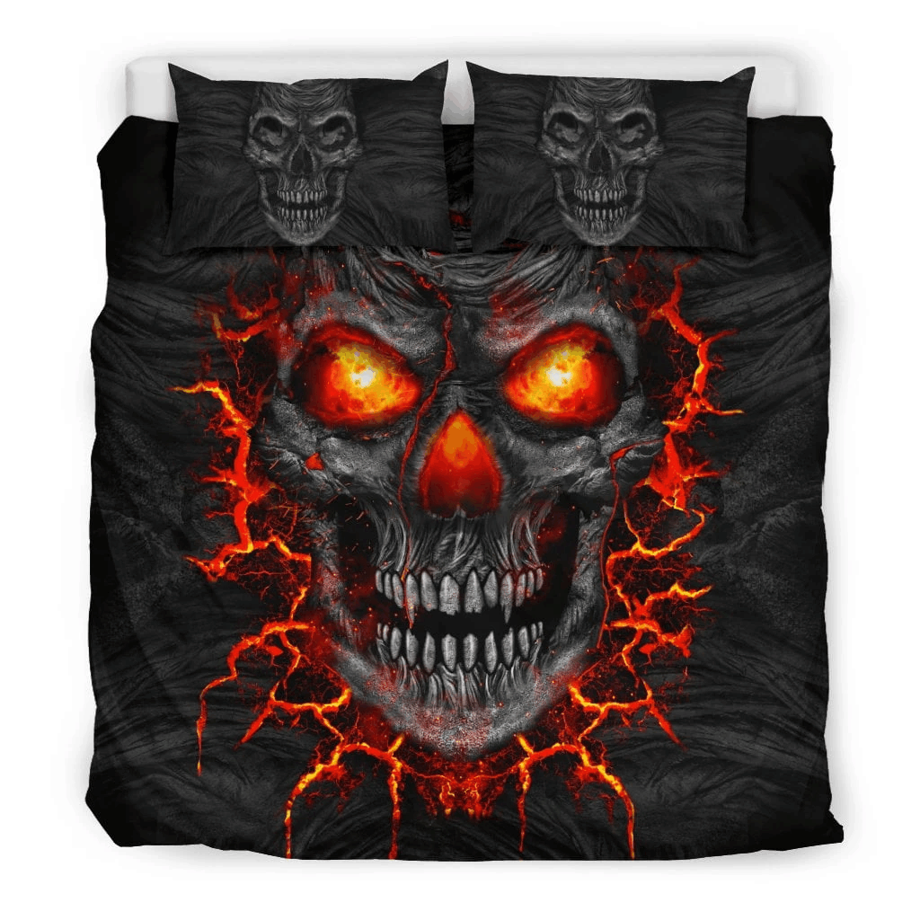 Hell Fire Skull Bedding Set