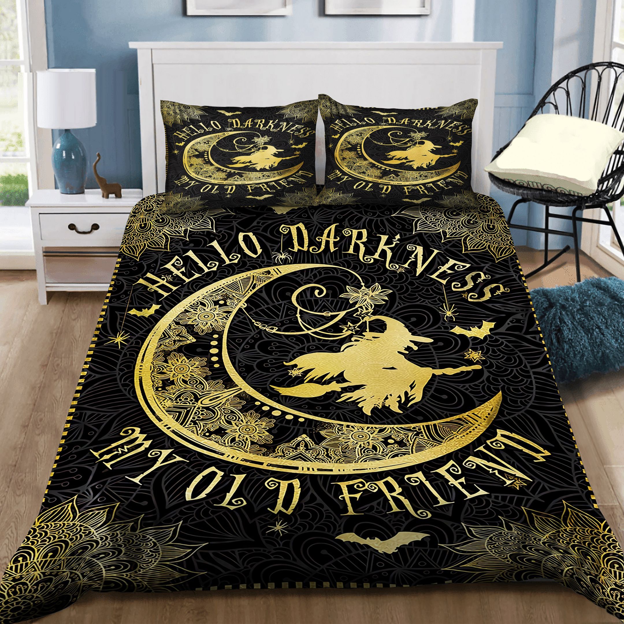Hello Darkness My Old Friend Witchcraft Bedding Set