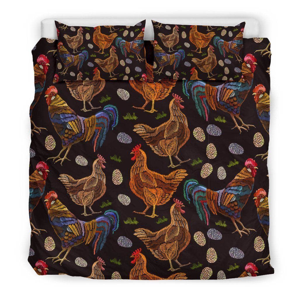 Hen Farm Chicken Eggs Cool Design Comfortable Bedding Set