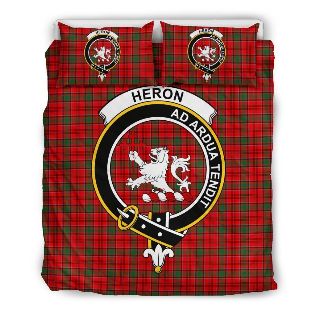 Heron Clan Badge Tartan Bedding Set