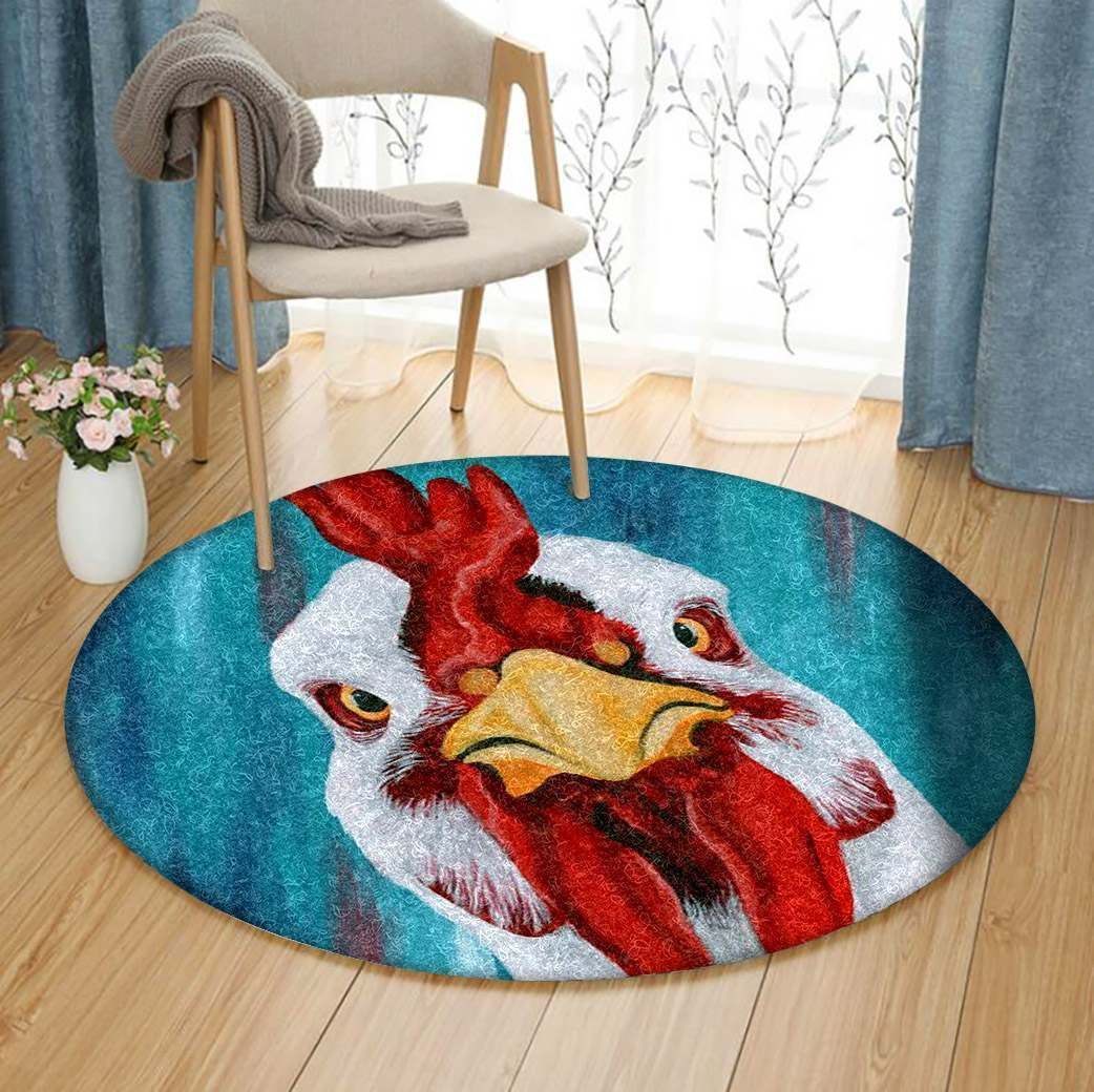 Hey Chicken Round Carpet