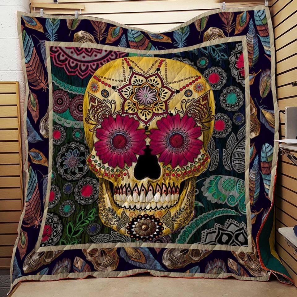 Hha0309 Sugar Skull I M A Single Lady Quilt Chrismas Gift Dhc16122728Dd