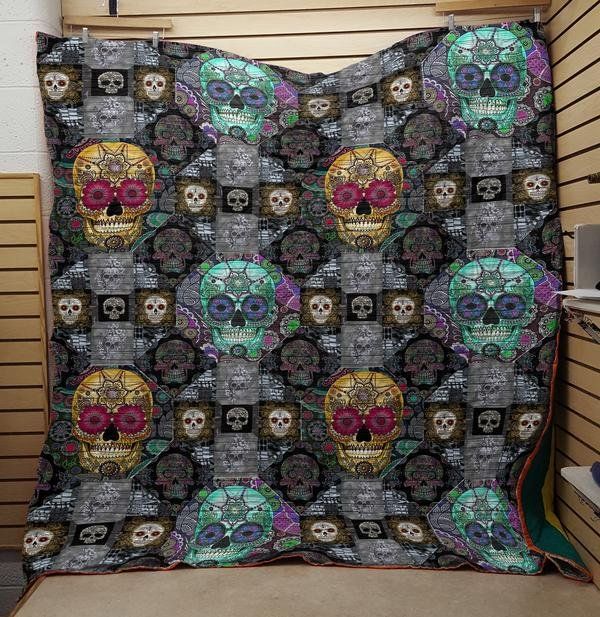 Hha1708 Sugar Skull Electric Shock Quilt Chrismas Gift Dhc16122747Dd