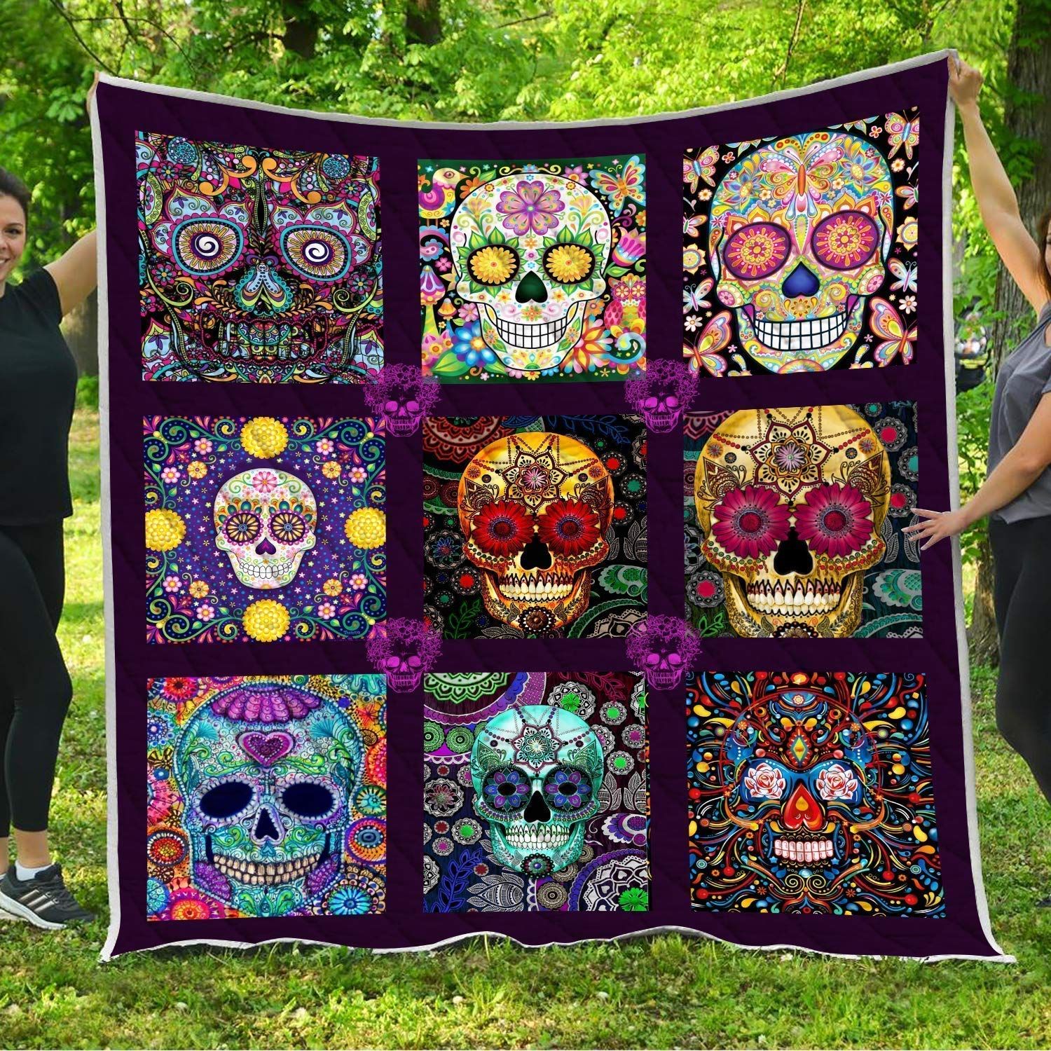 Hha2109 Sugar Skull The Golden Circle Quilt Chrismas Gift Dhc16122715Dd