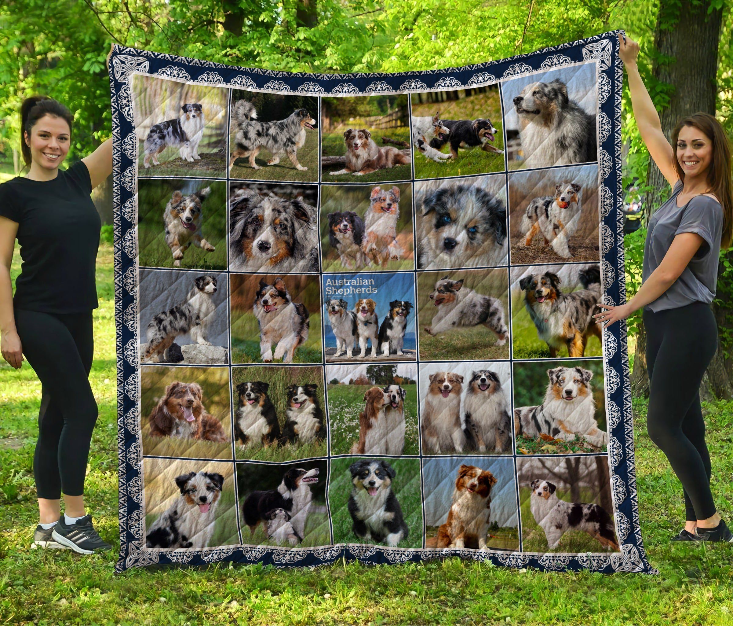 Hha2609 Australian Shepherd Velvet Mood Quilt Dhc16123160Dd