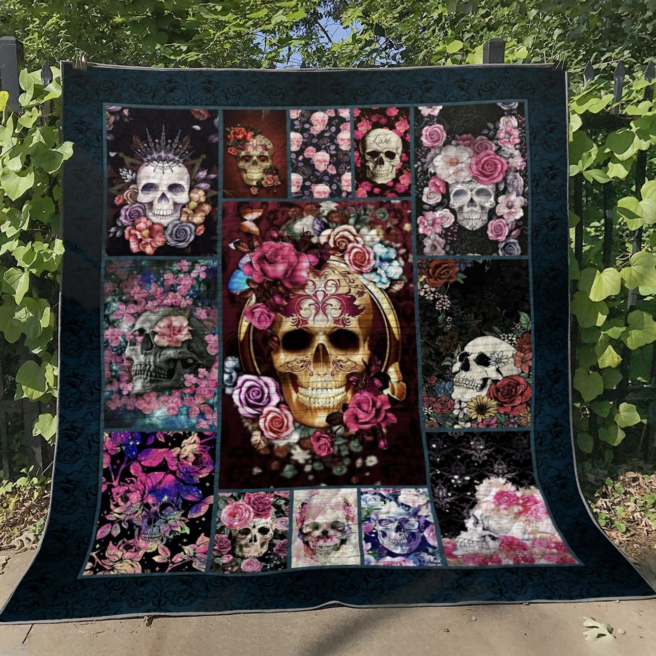 Hha2708 Sugar Skull Give It To Me Quilt Chrismas Gift Dhc16122741Dd