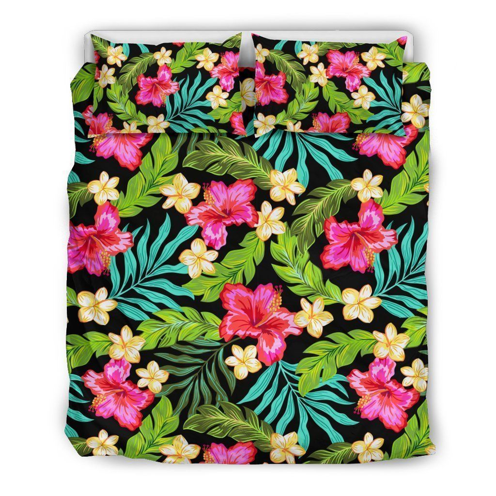 Hibiscus Colorful Hawaiian Flower Bedding Set